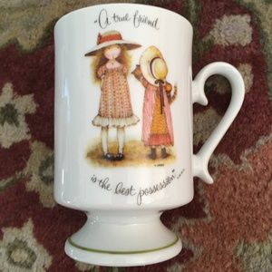 Vintage 1973 Holly Hobbie Porcelain Mug A True Friend is The Best Possession